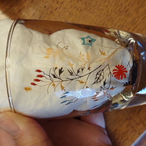 Vintage Floral (2) Barware Glasses - Picture 3 of 3